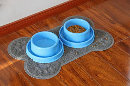 Petlike Pet Feeding Mat for Large Dogs and Cats, Non-Slip and Waterproof Large Dog Bowl Mat for Food and Water, Easy to Clean(Exclude Bowl…
