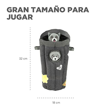 Outward Hound Hide A Raccoon Plush Dog Toy Puzzle - color: Raccoon