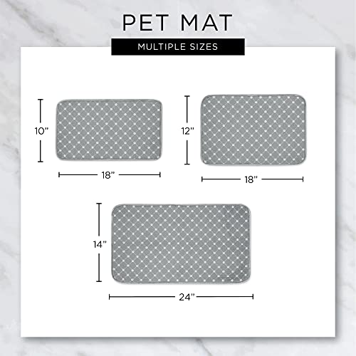 Bone Dry Machine Washable, Ultra Absorbent Pet Mat, 12x18, Gray Lattice - color: Gray Lattice, size: 12"L x 18"W
