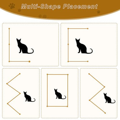 Clear Acrylic Dog Gate, 4 Panel 96" W x 31.5" H, Transparent Freestanding Pet Playpen Indoor, Foldable Pet Fence Barrier for Doorway with Handle/Support Feet - size: 4 Panel 96" W x 31.5" H
