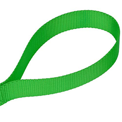 Country Brook Petz - Vibrant 17 Color Selection - Heavyduty Doublehandle Nylon Leash (6 Foot, 3/4 Inch Wide, Hot Lime Green) - color: Hot Lime Green