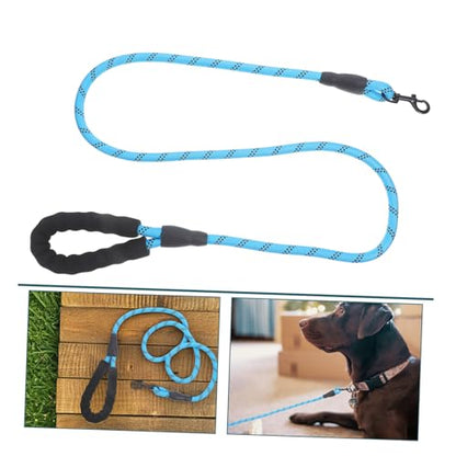 VILLCASE Heavy Duty Reflective Dog Leash with Padded Handle, 1.2cm X 150cm Nylon Rope for Outdoor Walking and Night Safety, Suitable for Small to Large Dogs
