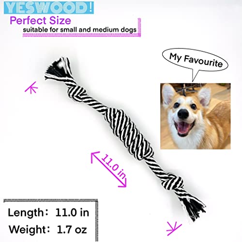 YESWOOD! Small Dog Ropes for Aggressive Chewers Puppy Chew Toys Small Soft Rope for Teething Tug of War Dog Toy Small Breed Rope Candy for Small and Medium Dogs 0-80 Pounds（4-Pack）