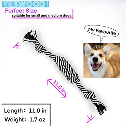 YESWOOD! Small Dog Ropes for Aggressive Chewers Puppy Chew Toys Small Soft Rope for Teething Tug of War Dog Toy Small Breed Rope Candy for Small and Medium Dogs 0-80 Pounds（4-Pack）