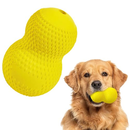 Kimee Natural Rubber Dog Chew Toy, Tough Gourd Dog Toy for Aggressive Chewers, Milk-Scented Interactive Dog Toy for Medium & Large Dogs to Chew, Tug & Fetch - style: Gourd