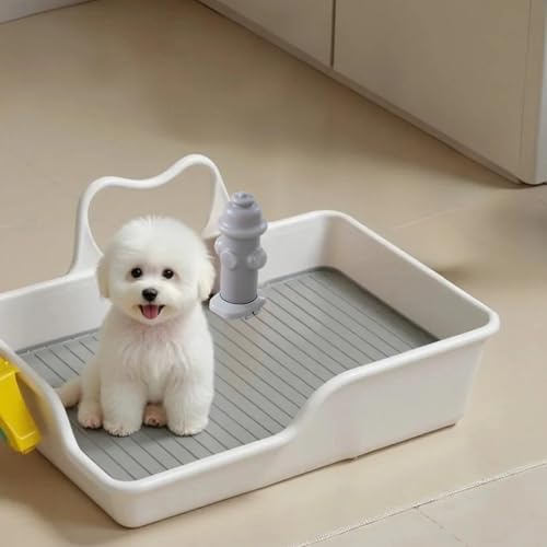 Dog Fire Hydrant Training Post, 5.1 in, 13 cm Plastic Urination Post for Small Dog, Potty Training Aid to Guide Pee Spot, Indoor Outdoor Use, Helps Reduce Mess