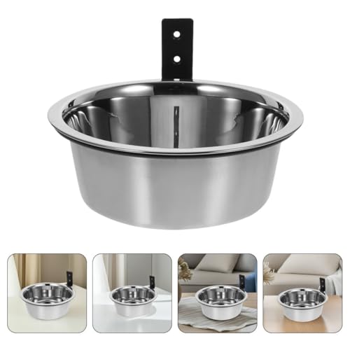Sosoport 2sets Elevated Pet Feeding Station Wall-Mounted Dog Food and Water Bowls Space-Saving