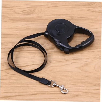 Generic Automatic Retractable Dog Leash for Small to Medium Pets Black Traction Rope with Brake System and One-Handed Stop Large Handle for Comfortable Grip During and Walking
