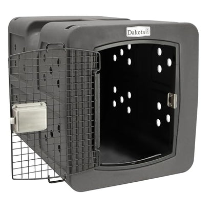 dakota283 Dakota 283 Large Kennel -Frame Door- Dark Granite - color: Dark Granite, size: Large