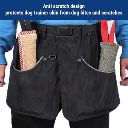 Dog Trainer Apron, Water proof Waist Tool Apron with Multi Pockets & Adjustable Waist Belt, Large Capacity Dog Treat Training Pouch for Men Women, Garden, Work, Training Activity