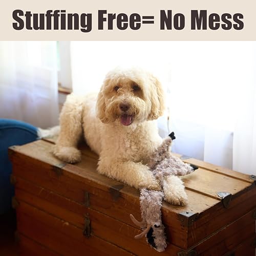 SPOT Skinneeez Crinklers Stuffless Goat Dog Toy, 23 Inch Plush with Crinkle and Squeaker, Tug Toy for Medium and Large Dog Breeds - style: Large Goat