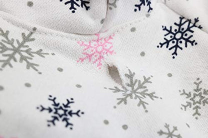 Dog Shirts Winter Fleece Hoodie Puppy Christmas Snowflake T Shirt for Small Dogs, Large - color: Snowflake, size: Large (8.8-13.2lb)
