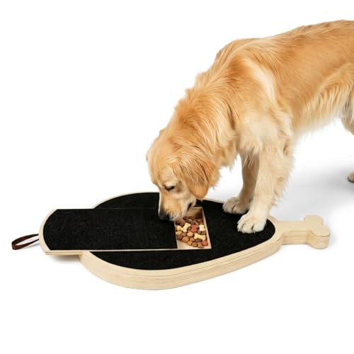Dog Nail Scratch Board with Treat Drawer,Chicken Leg Shaped Solid Wood Dog Scratch Pad, Stress-Free Nail File Board Alternative to Clippers & Grinders for Small Medium Large Dogs - size: Chicken leg shape