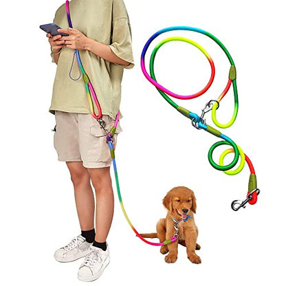 Hands Free Dog Leash Crossbody Dog Running Leash Handsfree Pet Rope for Hiking Training Heavy Duty Reflective Pet Walking Belt - color: Multicolor