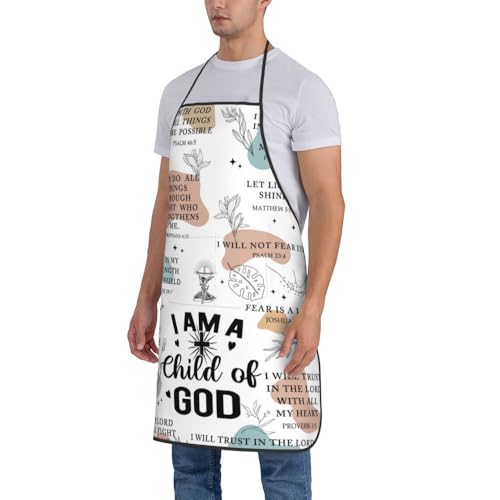 Women Men Bib Aprons Chef Cooking Apron With Pockets For Kitchen Grilling Bbq Painting Gardening - color: Funny