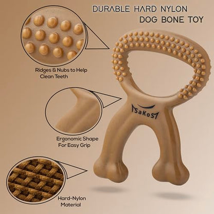 Chew Buddy – Durable Natural Rubber Dog Chew Toy for Medium & Large Dogs (30–110 lb) – Eco-Friendly, Teeth Cleaning, Tough Toy for Strong Chewers, for Dogs