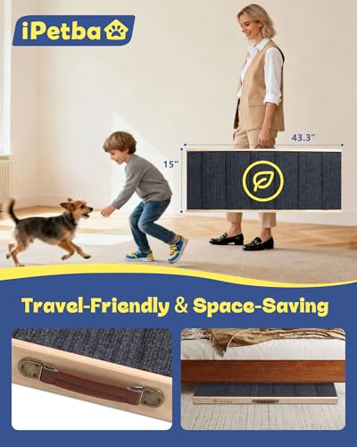 Dog Ramp for Bed & Couch for Small & Medium Dogs - Joint-Friendly, Anti-Slip, Adjustable, Odor-Free, Up to 70 lbs - size: Medium