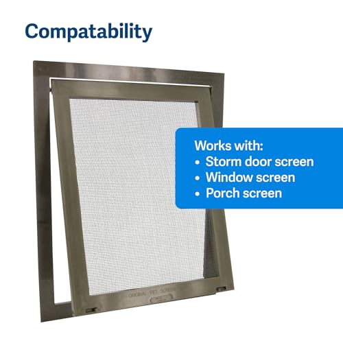 PetSafe Pet Entry for Screen Doors, Windows, and Porches - Size Small for Dogs and Cats up to 30 lb Easy Access Brown - size: Small (Pack of 1)