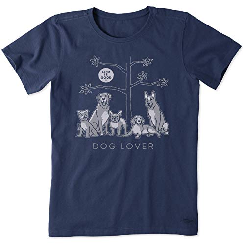 Life is Good Womens Womens Crusher Graphic T-Shirt - color: Darkest Blue, size: Small
