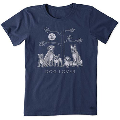 Life is Good Womens Womens Crusher Graphic T-Shirt - color: Darkest Blue, size: XX-Large