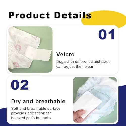 Dog Diapers Male, 10 Count Male Dog Diapers Disposable -Super Thin Diapers High Absorbent Belly Bands for Dogs (S,Female) - size: S