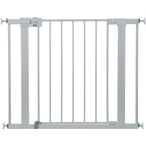 Safety 1st Walk Through Baby Gate with Door, Adjustable Pressure Mount Lift, Dog Gates, Fits 29"-38" Wide, 1-Pack, Gray - color: Gray, size: 1-Pack