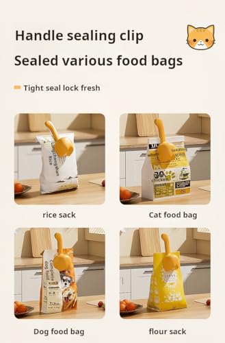 Pet Food Scoop with Measuring Scale, Long Handle Rice Scoop with Bag Clip, Multi-Purpose Measuring Cup for Dog Food, Cat Food, Rice, Grain, Kitchen Storage Scoop (White) - color: White