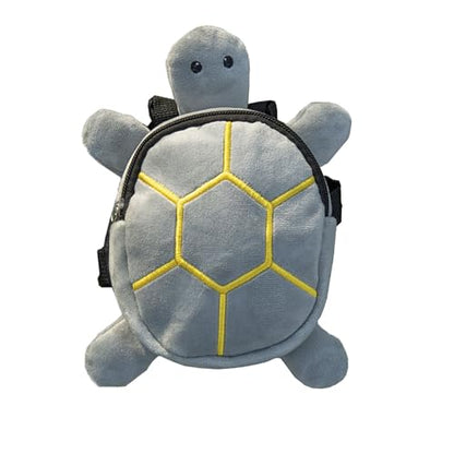 Dog Backpack Harness with Leash, Adjustable Dog Harness Backpack for Small Dogs, Cute Turtles Shape Bag Pet Carrier Backpacks for Hiking Training and Daily Walking - color: Grey