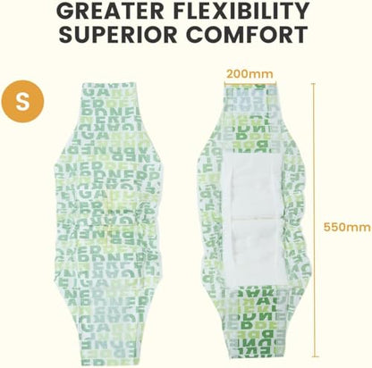Gardner Pet Male Dog Diapers Disposable 50 Ct, Male Dog Wraps with Wetness Indicator & Flashdry Gel Technology, Dog Diapers Male for Puppy Training, Marking, Incontinence, Travel - Small - size: S-50ct (11-17" Waist)