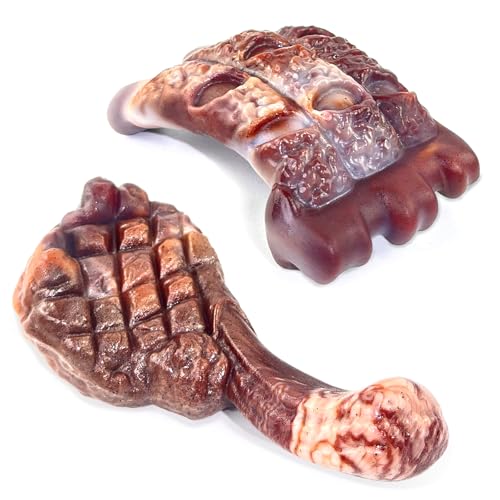 Fuufome Dog Chew Toys for Aggressive Chewers：2 Pack Indestructible Dog Toy for Large Breed- Tough Nylon Teething Bone Toy to Keep Them Busy - color: Grilled color