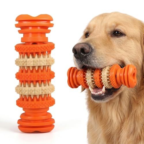 Dog chew Toys, Suitable for Teething Pets, Durable, and Good for Dental Cleaning. Interactive Dog Toys for Small, Medium, and Puppy chewers. - color: Bone