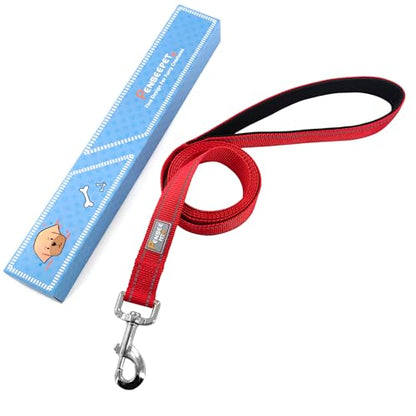Dog Leash 6 FT Padded Handle Nylon Reflective Dogs Leashes for Small Dogs Red - color: Refl Red, size: Small : 5/8" x 6 FT