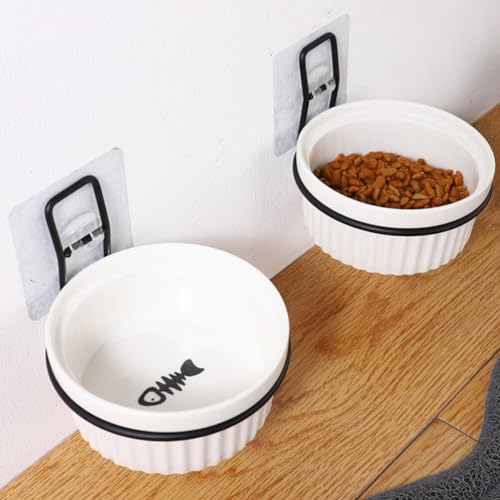 NUOBESTY Wall-Mounted Pet Feeder Holder Feeding Shelf for Cats and Dogs Smooth Edges Easy Installation Convenient Pet Supply Accessory