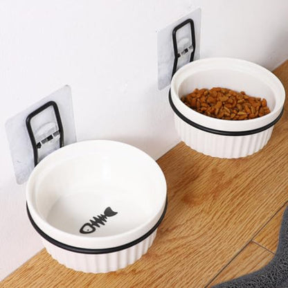 NUOBESTY Wall-Mounted Pet Feeder Holder Feeding Shelf for Cats and Dogs Smooth Edges Easy Installation Convenient Pet Supply Accessory
