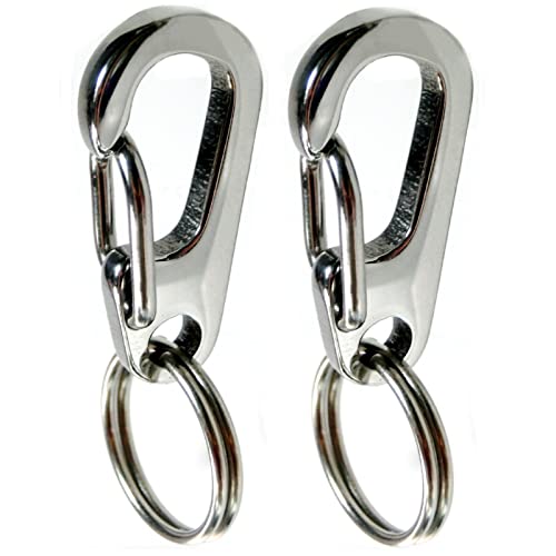 Stainless Steel Dog Tag Quick Clips - for Medium and Large Dog Collars | compact and lightweight, quickly move pet tags between collars - size: Large
