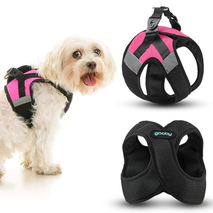 Gooby Soft Mesh X Step in Dog Harness - Pink, Small - color: Pink, size: Small
