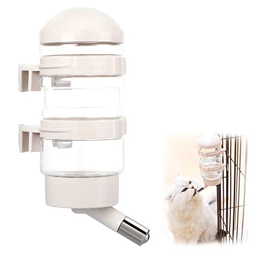 Dog Kennel Water Dispenser, No Drip Water Bottle Container ABS Material BPA Free 16oz for Small Animals