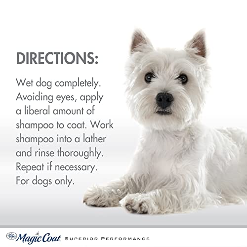Four Paws Magic Coat Bright White Whitening Shampoo for Dogs with Natriance Brightener, Brightening Dog Wash, Removes Tear Stains, Almond Shea Butter Scent, 16 Ounce - size: 16 Ounces (1 Count), style: Bright White Dog Shampoo
