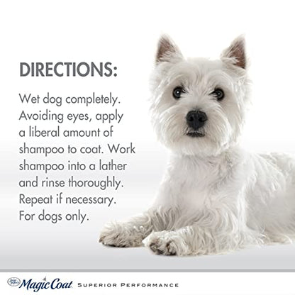 Four Paws Magic Coat Bright White Whitening Shampoo for Dogs with Natriance Brightener, Brightening Dog Wash, Removes Tear Stains, Almond Shea Butter Scent, 16 Ounce - size: 16 Ounces (1 Count), style: Bright White Dog Shampoo