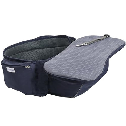 Dog Waist Stool - Multifunctional Pet Carrier Harness, Ideal for Daily Walks, Travel and Vet Visits, Keeps Your Hands Free for Cat and Dog Carrier with Safety Leash (Suitable for Small Dogs and Cats) - color: Blue