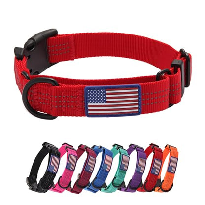 Martingale Dog Collar Quick Release Buckle No Pull Reflective Non-Slip for Medium Large Dogs Training (Red, Large) - color: Red, size: Large (Pack of 1)