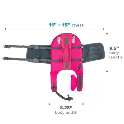 Outward Hound Granby Splash Pink Dog Life Jacket, XS - color: Pink, size: X-Small (Chest Girth: 11"-15")