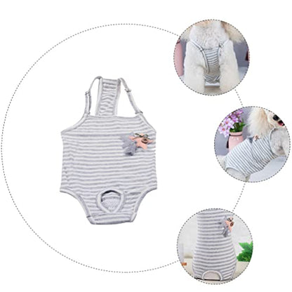 Dog Diapers Panties with Adjustable Suspender, Washable Dog Diaper Jumpsuits Soft Cotton Pantie for Girl Puppy, Reusable Doggies Period Pants, XL