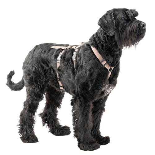 Ferplast Dog Harness Large Brave Large, Escape Proof Dog Harness, Greyhound, Adjustable Harness for Dogs, 6 Closures, Marrone - color: Brown, size: Large