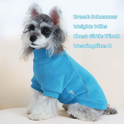 XPUDAC 4 Pack Dog Sweaters Fleece Dog Sweatshirt Winter Pet Clothes for Small Medium Dogs Boy Girl Pullover Puppy Christmas Outfits Cat Apparel, Grey, Blue, Navy, Green, M - color: Grey, Blue, Navy, Green, size: Medium(Chest-16.5")