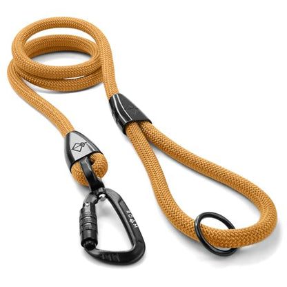 MADE TO ROAM Premium Explorer Leash - Climbing Rope Leash with Autolocking Aviation Aluminum Carabiner - Michigan Autumn, 4ft - color: Michigan Autumn, size: 4 Feet