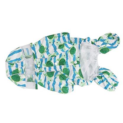 Breathable Dog Raincoat with Reflective Trim and Hood Lightweight Quick Clip Design for Small to Extra Large Breeds