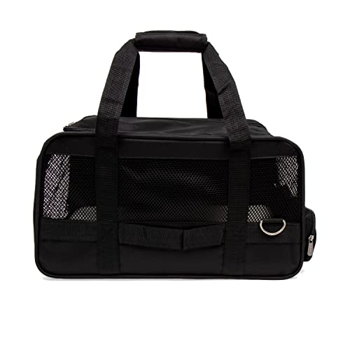 Sherpa Expandable Travel Pet Carrier, Airline Approved & Guaranteed On Board - Black, Medium