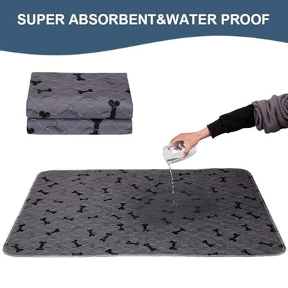 Washable Dog Pee Pads with Free Grooming Gloves,Non Slip Dog Mats with Great Urine Absorption,Reusable Puppy Pee Pads for Whelping,Potty,Training,Playpen - size: 24x24 Inch (Pack of 2)