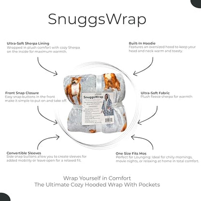 E&S Pets Sherpa Wearable Blanket Hoodie for Women – Soft Fleece Snuggs Wrap – 32 Dog & Cat Breeds – Warm Pet Lover Gifts - color: Pit Bull